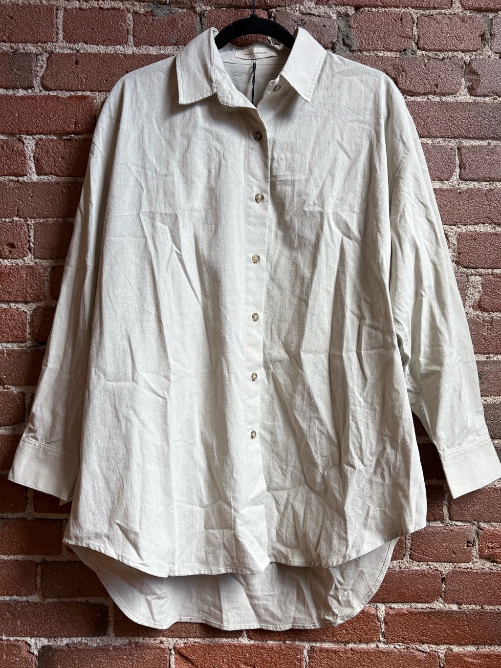 Cordera Monica The Pale Gray Cotton Shirt Og Oversized Button Down Ss 2020 Rare — image 7 of 8